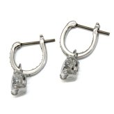 スワロフスキー swarovski ピアス Stilla ドロップピアス ラウンドカット 5636717 スティラ フープピアス アクセサリー レディース シルバー+ホワイト 海外正規品