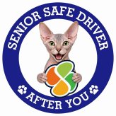 カーサイン 高齢者マーク SENIOR SAFE DRIVER ドンスコイ ステッカー シール 直径13cm 肉球 日本製 車