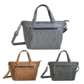 ショルダーバッグ レディース 軽い トートバッグ 斜めがけ 大人 多収納 2way カジュアル おしゃれ [ Hush Puppies 軽量合皮 2WAY手提げ ] 40代 50代 60代 グレー ベージュ ブルー 通勤 旅行 誕生日 母の日 プレゼント