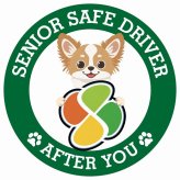カーサイン 高齢者マーク SENIOR SAFE DRIVER チワズー ステッカー シール 直径13cm 肉球 日本製 車