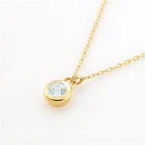 【無料ラッピング】  ヨンドシー 4℃ EAU DOUCE４℃ K10イエローゴールド ネックレス 一粒 アクアマリン ブランド 正規品 新品 ギフト プレゼント 人気 おすすめ 誕生日 記念日 クリスマス 送料無料