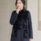 ミンク ＆ カシミヤ 混 ウール コート 一枚仕立て/Aライン/レディース 毛皮 ミンクコート ファーコート カシミヤコート アウター 秋 冬 30代 40代 50代 ギフト プレゼント 7F (01000588r)