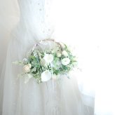 カラーのリースブーケ ウェディングブーケ 結婚式 前撮り アーティフィシャルフラワー 造花 造花 インテリア 430