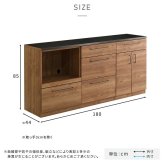 キッチンカウンター キッチン収納 日本製 特殊鋼板を使った組み合わせ 180cm オープン収納+引き出し収納+扉収納 新生活