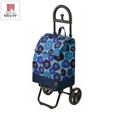 シャルミス ショッピングカート 花柄 ブルー キャリー カート 保冷機能付き 撥水加工 買い物【北海道・沖縄県・離島 配送不可】