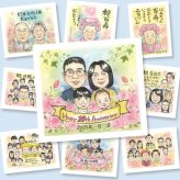 結婚10周年のプレゼントに、見た瞬間に、思わず笑顔になる似顔絵です。修正無料・下書き確認付き。安心してご注文いただけます。 プレゼント 結婚記念日 似顔絵 手描き 贈り物 名入れ ギフト 結婚10周年 結婚記念日 銀婚式 両親 家族 夫婦 下書き確認 修正無料 名入れ そっくり 喜ばれる 実績多数 宝物 感謝 親孝行 結婚10周年 記念日 周年 長寿祝い 二次会 感激 節目 クリスマス 色紙