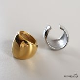 ステンレス メタルイヤーカフ 甲丸イヤーカフ まんまる 大ぶり ぷっくり つやつや ワイド ゴールド 18KGP シルバー 片耳1点 可愛い シンプル プチプラ 耳の穴不要 痛くない レディース 金属アレルギー対応フェイクピアス ノンホール イヤリング 女性
