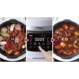 【直送】ティファール ラクラクッカープロ 自動調理鍋 圧力機能付き [26-0332-039] CY3811J0 ホワイト 3L かき混ぜ機能 13モード 時短調理鍋 電気圧力鍋 レシピブック付き ギフト