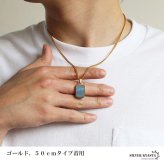 ステンレス ラピスラズリ ペンダントネックレス ストーンネックレス 小ぶり シンプル ダブル喜平チェーン 細身 ゴールド 18KGP シルバー ブラック メタル 小さい プレート 四角 長方形 幾何学 メンズ 男性 金属アレルギー対応