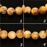天然石ブレスレット 【奥行きある力強い表情】12mm 太陽放射ルチル 一点物【GHB197】45ｇ 浄化発送 京海堂