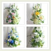 【お悔やみの花】【選べる6色】【Lサイズ】【クール便】【最短翌日お届け】フラワーアレンジメント 送料込み 日時指定可 おまかせ制作  | お悔やみアレンジ お供え花  法事 法要 命日 四十九日 葬儀 枕花
