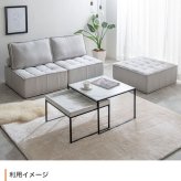 ソファ 座椅子 ー 2人掛け ロー セット ーセット フロア ブロック フロアクッション フレキシブル リブ ローバック ロースタイル