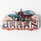 木製フレームマグネット 招き猫 JAPAN 立体マグネット 3D お土産 日本 土産 souvenir JAPAN Magnets ご当地 外国人 スーベニア ジャパン