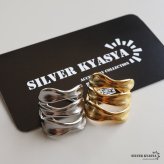 ステンレス ニュアンスリング ごつめ 不規則 メタルリング オープンリング ワイドリング ゴールド シルバー 指輪 太め 大きめ 存在感 お洒落 幾何学 歪み 個性的 プチプラ レディース 女性 金属アレルギー対応