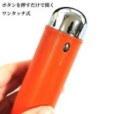 オロビアンコ 30周年記念 限定100個 オレンジ 眼鏡ケース 本革製 おしゃれ 牛革 メガネ レザー 小物 Orobianco ブランド ワンプッシュ式 皮 めがね レディース メンズ プレゼント ギフト
