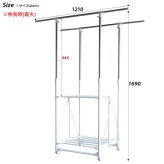 ワンタッチ収納洗濯物干しラック ワイド ONLR-0065 ワンタッチ収納洗濯物干しラック onlr-0065 収納 洗濯  洗濯物干し 物干し 洗濯物 ラック 伸縮 ワンタッチ ワイド 大容量 新生活 一人暮らし シンプル コンパクト ステンレス ランドリー ホワイト ブラック