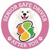 カーサイン 高齢者マーク SENIOR SAFE DRIVER グレートピレニーズ ステッカー シール 直径13cm 肉球 日本製 車