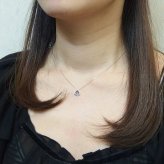 ダイヤモンド ネックレス K18 ホワイトゴールド 0.2ct ダンシングストーン 雫 しずく ペンダント 揺れるダイヤ レディース アクセサリー 宝石 記念日 誕生日 ギフト