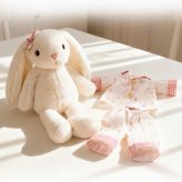 うさぎ ぬいぐるみ ロングイヤー 着せ替え風 ドレス パジャマ ふわふわ アニマル 人形 かわいい インテリア おもちゃ 子供 女の子 誕生日 プレゼント ギフト