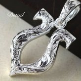 ハワイアンジュエリー シルバー ペンダント トップ 刻印 無料 誕生石入れ可 ホースシュー 馬蹄 蹄鉄 U字型 魔除け シンプル シルバー925 ネックレス チェーン別売 ペンダントヘッド メンズ レディース 誕生日 プレゼント ハロウィン 【品番：SP2524】