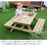 テーブル 日本製ひのきピクニック 防腐加工 無塗装