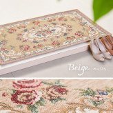 ラグ カーペット ゴブラン織 玄関マット ザイン 約68×120cm 滑り止め 室内 花柄 絨毯柄