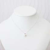 ［pearl598］8mm - 8.5mm ホワイトピンク ペンダント ネックレス 2月 誕生石 アメジスト あこや真珠