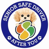 カーサイン 高齢者マーク SENIOR SAFE DRIVER コッカプー ステッカー シール 直径13cm 肉球 日本製 車