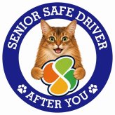 カーサイン 高齢者マーク SENIOR SAFE DRIVER ソマリ ステッカー シール 直径13cm 肉球 日本製 車