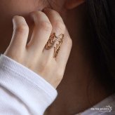 ステンレス ニュアンスリング ごつめ 不規則 多重ライン メタルリング オープンリング ワイドリング ゴールド シルバー 指輪 太め 大きめ 存在感 お洒落 幾何学 個性的 プチプラ ウェーブ レディース 女性 金属アレルギー対応