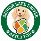 カーサイン 高齢者マーク SENIOR SAFE DRIVER カニンヘンダックスフンド ステッカー シール 直径13cm 肉球 日本製 車