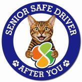 カーサイン 高齢者マーク SENIOR SAFE DRIVER トイガー マグネット 強力 直径13cm 肉球 日本製 車 ステッカー