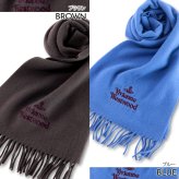 名入れ ヴィヴィアンウエストウッド マフラー 選べる16色 レディース メンズ Vivienne Westwood 81030007 W00Q7 ウール100％ オーブ ロゴ刺繍 男女兼用 高校生 誕生日 クリスマス ギフト プレゼント