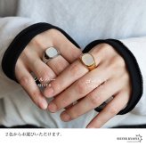 ステンレス 印台リング ごつめ シグネットリング 貝殻 ゴールド シルバー 指輪 重厚感 太め 大きめ 存在感 メタル お洒落 スクエア シェル スタンプ プチプラ レディース 女性 金属アレルギー対応