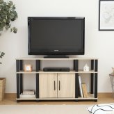 フィット ハイTVラック オーク オーク・オーク ホワイト 2色展開 テレビ台 ローボード リビング収納 テレビボード おしゃれ シンプル 新生活 家具 インテリア 不二貿易