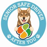 カーサイン 高齢者マーク SENIOR SAFE DRIVER 四国犬 ステッカー シール 直径13cm 肉球 日本製 車
