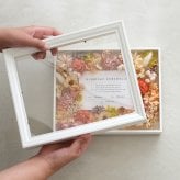 結婚証明書 ゲスト参加型 フラワーフレーム Marriage Flower　50～70名対応☆【結婚証明書】【ドライフラワー】【メッセージカード無料】 おしゃれ 人前式 