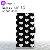 Galaxy A23 GalaxyA23 手帳型スマホケース カバー ハート 黒 白 2022年 10月発売 nk-004s-a23-dr119