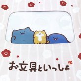 お文具といっしょ 窓付き巾着 (お花)