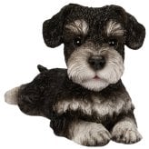 置物 woobia ウービア 犬 ミニチュアシュナウザー リラックスシュナウザー 中 幅15cm 伏せ 寝そべり リアル 本物そっくり イギリス生まれ 職人手彩色 縁起物 戌年 玄関 インテリア 新築祝い 引っ越し祝い 開店祝い 出産祝い 誕生日 お祝い ギフト プレゼント 犬好き
