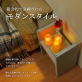 H型 ガラス ナイトテーブル W380×D260×H485mm 強化ガラスガラスサイドテーブル ソファサイドテーブル ベッドサイドテーブル ガラステーブル ガラス製 ベッドサイド 新生活