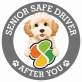 カーサイン 高齢者マーク SENIOR SAFE DRIVER ゴールデンドゥードル ステッカー シール 直径13cm 肉球 日本製 車
