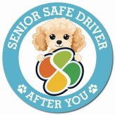 カーサイン 高齢者マーク SENIOR SAFE DRIVER コッカプー マグネット 強力 直径13cm 肉球 日本製 車 ステッカー