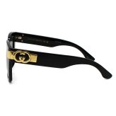 グッチ GUCCI サングラス アジアンフィット UVカット アイウェア ウェリントン GG1690SK-001 メンズ レディース ユニセックス ブラック+グレー 国内正規品
