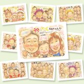 還暦のギフトに、贈る側の想いまで伝わる記念品です。相談しながら作れる、あたたかな似顔絵ギフトです。 似顔絵 ギフト 還暦 手描き プレゼント 名入れ 贈り物 還暦 誕生日 記念 お祝い 祖母 おじいちゃん おばあちゃん 祖父 修正無料 名入れ 下書き確認 親孝行 かわいい 宝物 喜ばれる 長寿 一生もの 還暦 傘寿 お祝いの品 記念日 感動 家族 披露宴 感謝の品 応援 結婚祝い 二次会 大人数