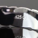 ハワイアンジュエリー バングル ハワイアンジュエリー ブレスレット ペアバングル 幅12mm 刻印 無料 サイズが選べる オープンバングル ペア 2本セット カットアウト スクロール シルバー925 太め カップル 夫婦 プレゼント ハロウィン 【品番：B5003-12P】