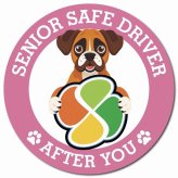 カーサイン 高齢者マーク SENIOR SAFE DRIVER ボクサー マグネット 強力 直径13cm 肉球 日本製 車 ステッカー