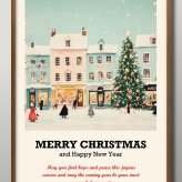 日本製 メリー クリスマス Xmas Christmas サンタクロース ビンテージイラスト A3 サイズ ポスター アート おしゃれ 絵画 インテリア 北欧 イラスト マット紙 艶消し アートパネル 額 フレーム デザイン 壁掛け ギフト 新築祝い ディスプレイ  速達 送料無料