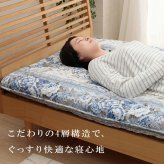 敷き布団 敷布団 マットレス 4層敷布団 ボリュームマットレス 軽量 シングルロング 100×210cm リバーシブル ポリエステル 綿 ウレタン 敷きふとん しき布団 しきふとん 寝具用品 敷きマット 寝具マット マットレス寝具 寝室用品 インテリア