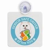 カーサイン 高齢者マーク SENIOR SAFE DRIVER ペルシャ 車内用 吸盤タイプ 収れん火災防止タイプ 肉球 日本製 車 ステッカー